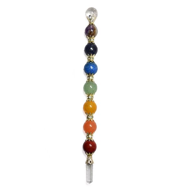 7-Chakra Gemstone Healing Wand Handcrafted by Nerdy! - Image 2