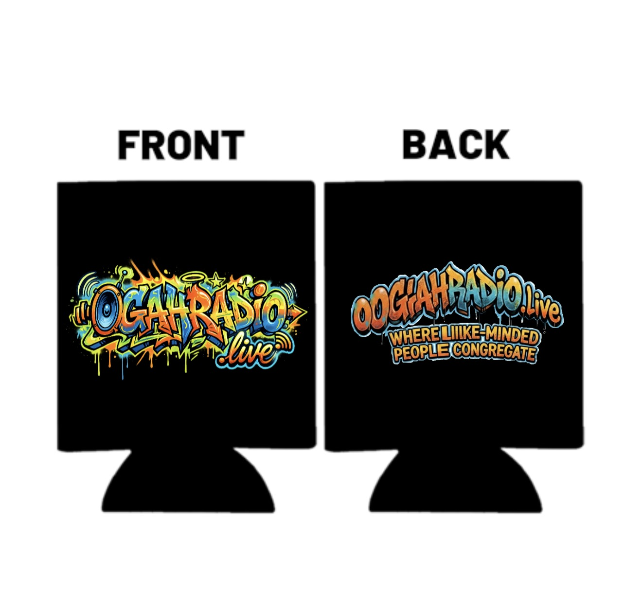 OGAHRADIO.live Summer Beer Koozie 12oz