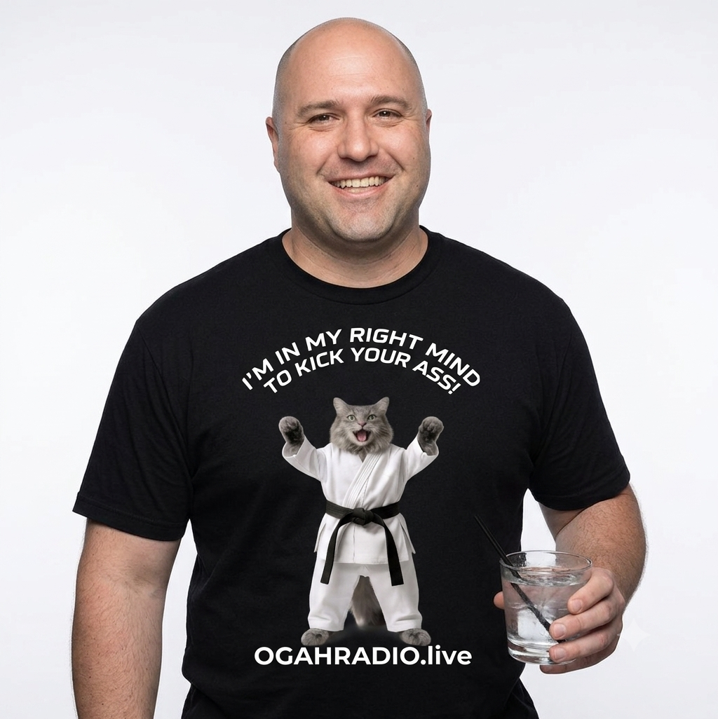 OGAHRADIO.live CaddyMeng Wahhhh Karate Tee “I’m in my right mind to kick your ass!” - Image 3