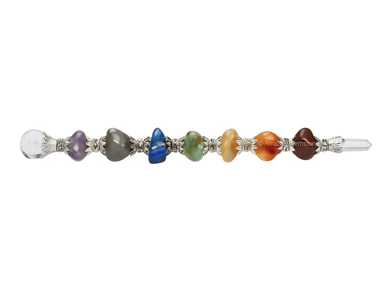 7-Chakra Gemstone Healing Wand Handcrafted by Nerdy! - Image 4