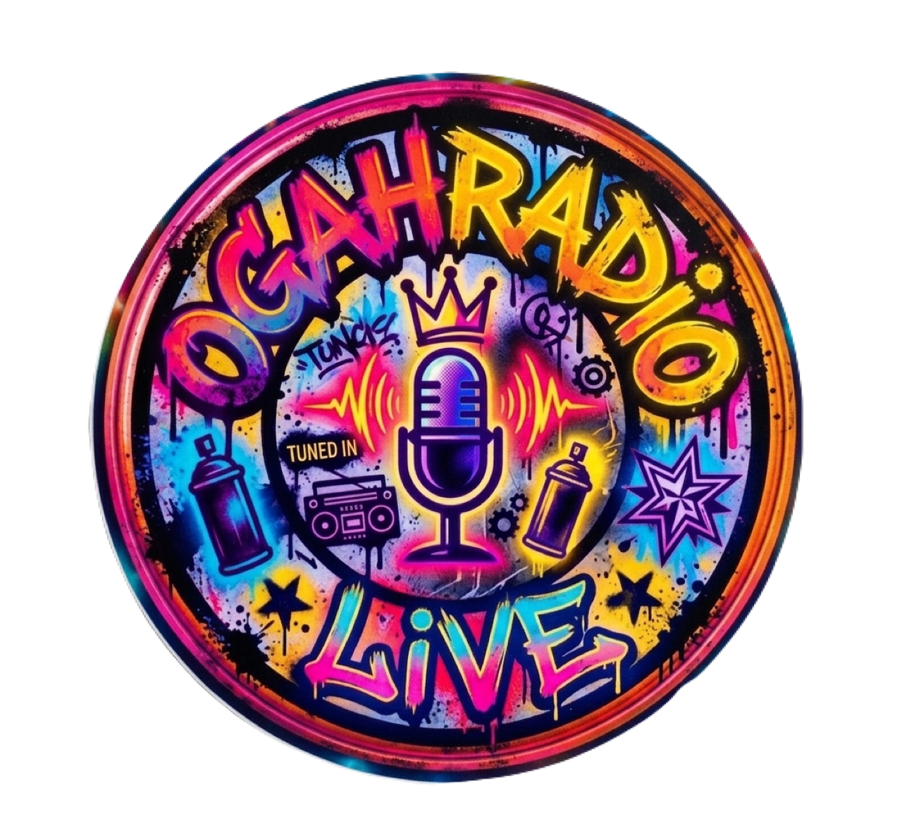 Official OGAHradio.live Custom Graphic Tee - Image 4