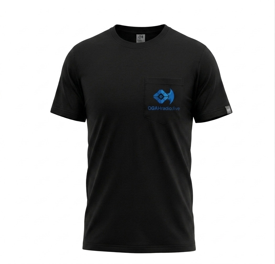 OGAHRADIO - DESTINY 3 Caddy Shocked Guardian T-Shirt Front & Back - Image 3